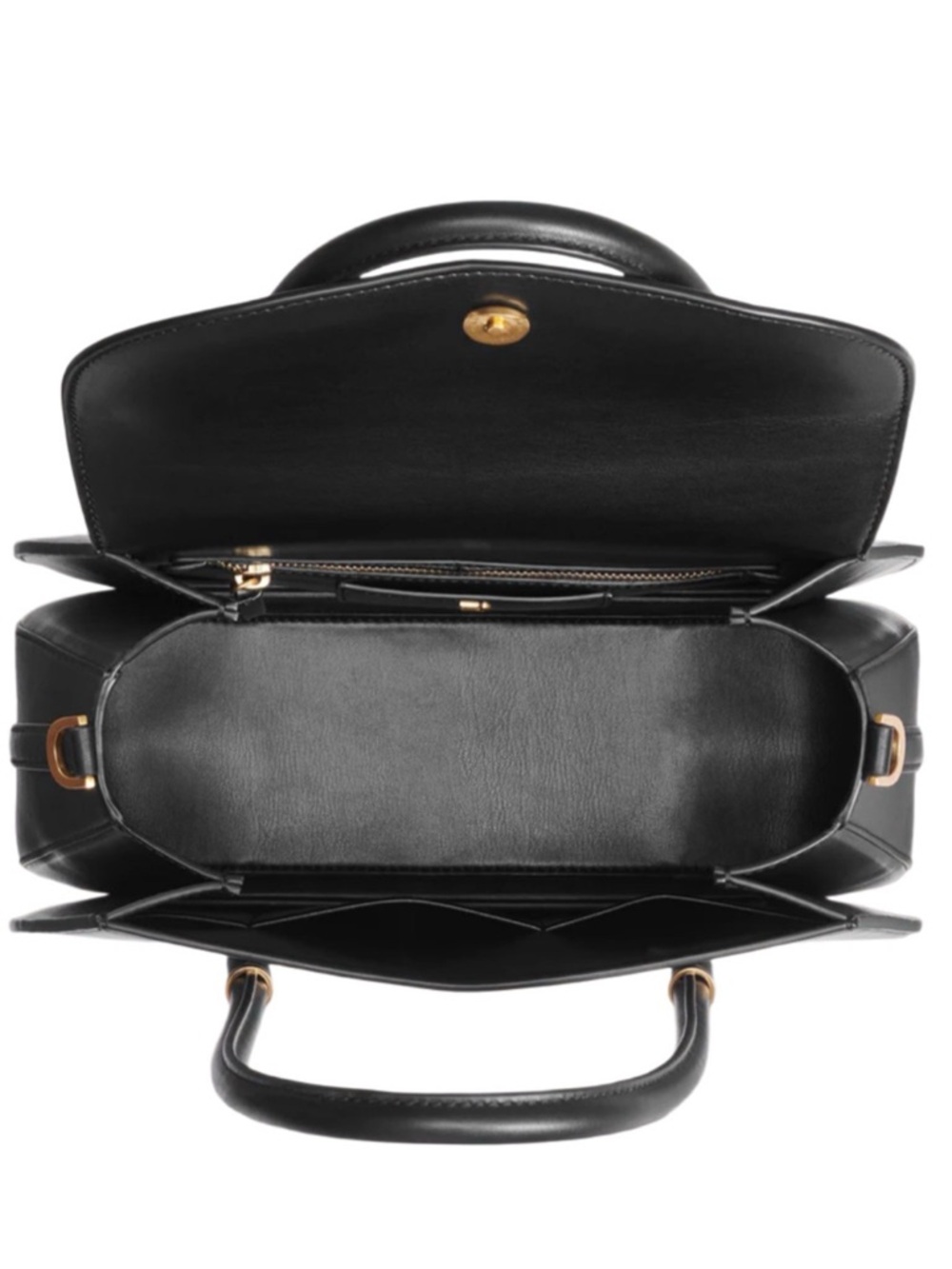 Donna Karan NWT Black BelleRose Leather Flap Satchel Crossbody Bag - Picture 3 of 11